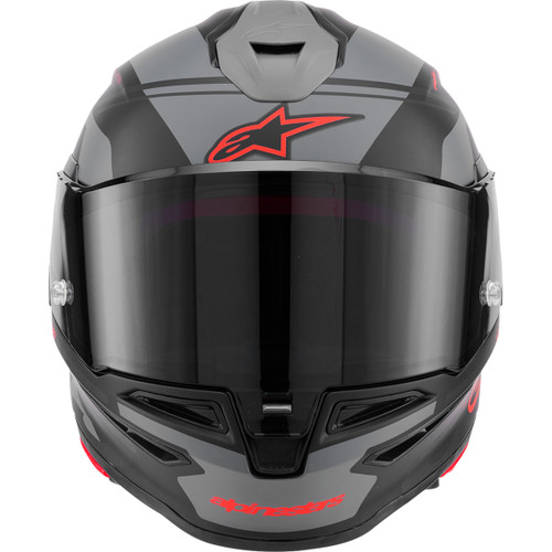 Alpinestars #8203426-1653-XS - Supertech R7 Helmet - 22.06 - A-Core - Matte Black/Gray/Red - XS