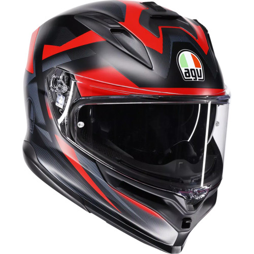 AGV #2118399004-015-M - K7 Helmet - Glimpse - Matte Black/Red - Medium