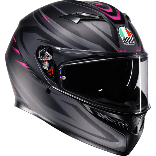 AGV #2118381004-025-XS - K3 Helmet - Syth - Matte Black/Pink - XS