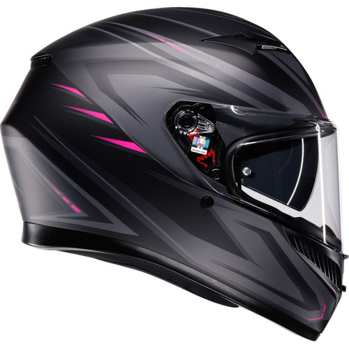 AGV #2118381004-025-XL - K3 Helmet - Syth - Matte Black/Pink - XL
