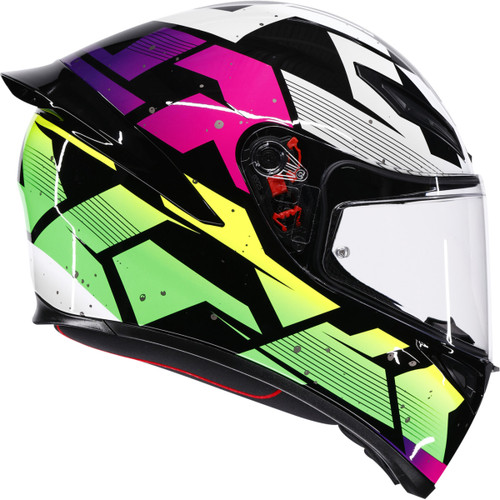AGV #2118394018-071-XL - K1 S Helmet - Punkpulse - Black/Purple/Lime - XL