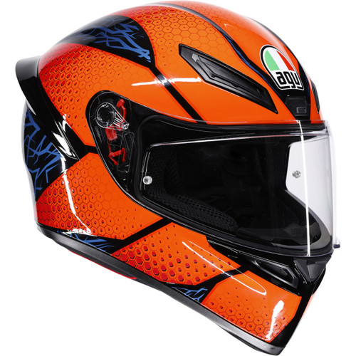 AGV #2118394018-074-M - K1 S Helmet - Speedarmor - Black/Orange/Blue - Medium