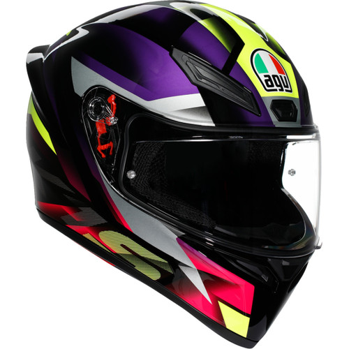 AGV #2118394018065XS - K1 S Helmet - Fastlap - Black/Purple/Pink - XS