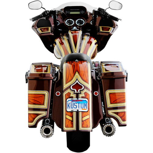 Klock Werks #KWF-01-0304 - The One Rear Fender - Frenched - Black - Steel