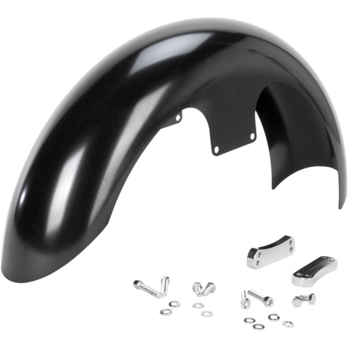 Klock Werks #KWF-03-0017 - Slicer Front Fender - Black - 19" - HD Dyna/Softail