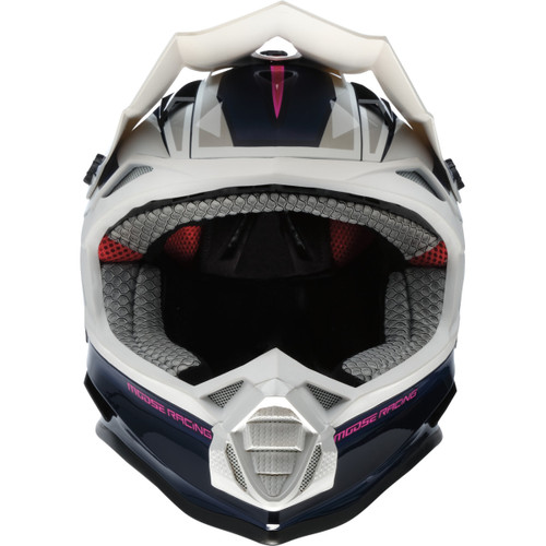 Moose Offroad - MR3 Helmet - F.A.F. - White/Navy/Pink - Small