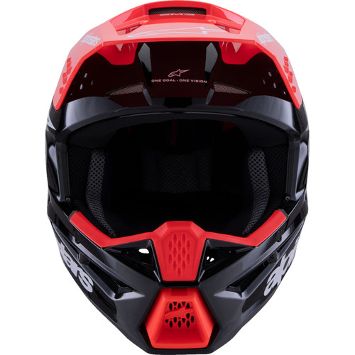 Alpinestars #8300826-1553-S - SM3 Helmet - Radium - Gloss Black/Red Fluo/White - Small