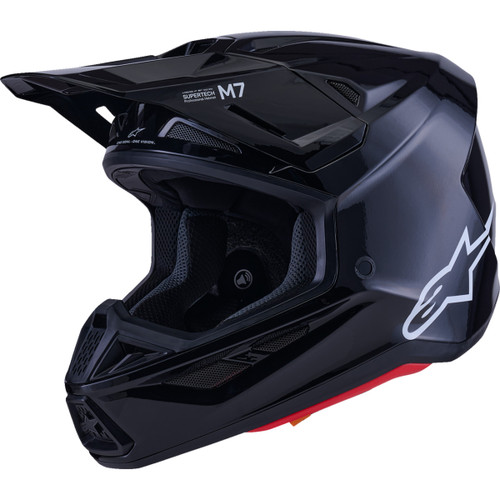 Alpinestars #8301426-1180-XS - SM7 Helmet - Solid - Gloss Black - XS