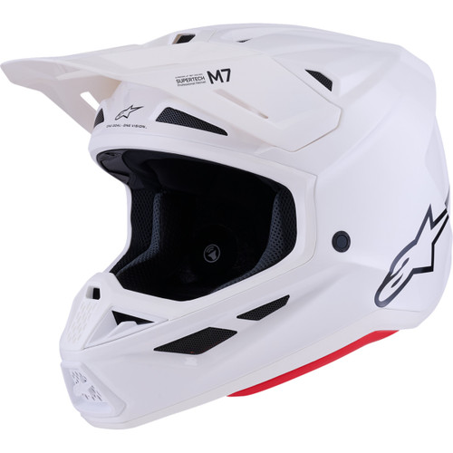 Alpinestars #8301426-2180-L - SM7 Helmet - Solid - Gloss White - Large