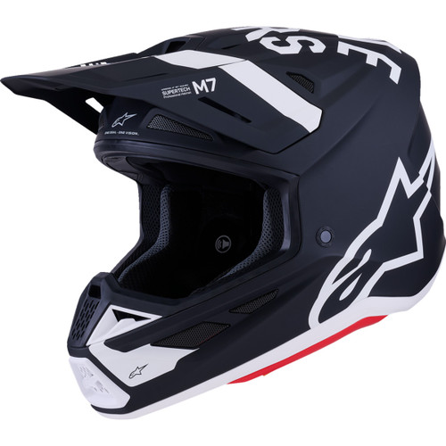 Alpinestars #8302226-1121-XXL - SM7 Helmet - Dasher - Matte Black/White - 2XL