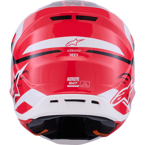 Alpinestars #8302426-3139-XL - SM7 Helmet - Deed - Gloss Red/Black/White - XL