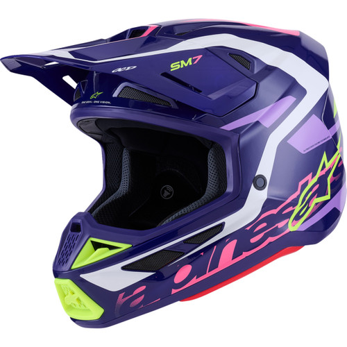 Alpinestars #8302426-3142-L - SM7 Helmet - Deed - Gloss Purple/Pink - Large