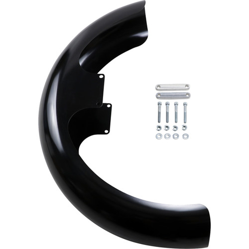 Klock Werks #KWF-02-0518 - Wrapper Front Fender - Black - 21" - HD Touring/Softail