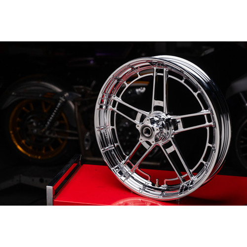 Arlen Ness #330-043 - Rim - Flatline - Front - Chrome - 19x3.25