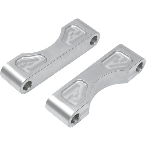 Klock Werks #KWFS-01-0102 - Hugger Front Fender Mounting Blocks - For 21" Wheels - Satin