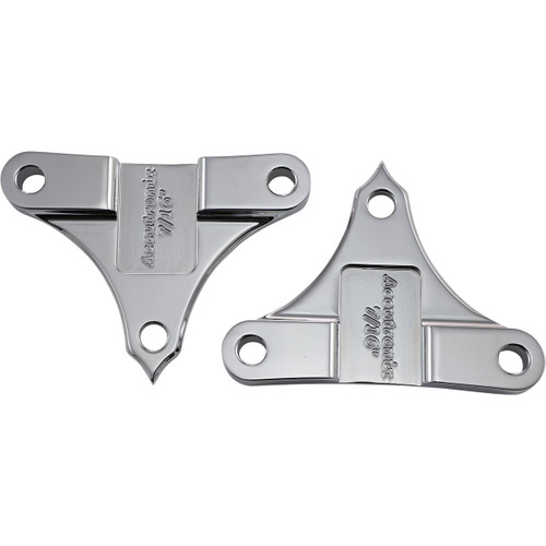 Accutronix #TFS49-NF7/16C - Hot Legs/Bagger Legs Fender Spacers - Chrome - 0.4375" Spacer - For 6-3/8" Width Fender