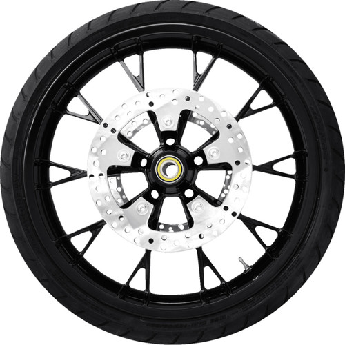 Coastal Moto #PKG-MAR213SB-24ABST - Marlin Front Wheel - Black (21") | Rotor (12.6) | Dunlop AE Tire (130/60B21)