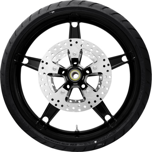 Coastal Moto #PKG-DAY213SB-24ABST - Daytona Front Wheel - Black (21") | Rotor (12.6) | Dunlop AE Tire (130/60B21)