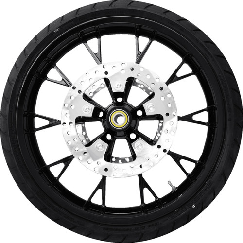 Coastal Moto #PKG2-MAR213SB-ABST - Marlin Front Wheel - Solid Black (21") | Rotors (11.8") | Dunlop AE2 Tire (130/60B21)