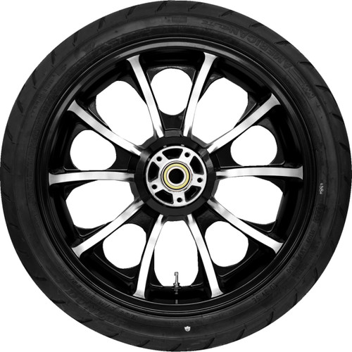 Coastal Moto #PKG2-LAR185BC-ABST - Largo Rear Wheel - Black Cut (18") | Dunlop AE2 Tire (180/55B18)