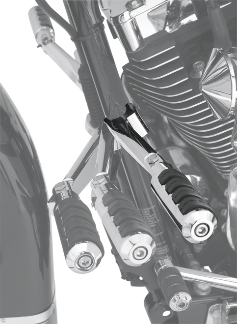 Adjustable Frame Mount Peg - Chrome - 1.25"