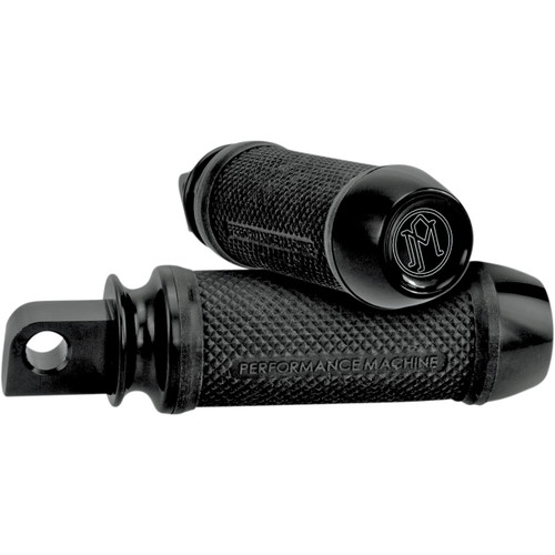 Performance Machine (PM) #0035-0094-B - Elite Foot Pegs - Black - Softail