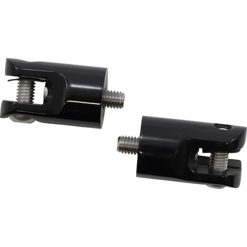 Accutronix #FPMT500-B - Rear Foot Peg Mounts - Black - 3/8"-16