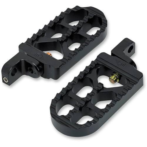 Joker Machine #08-56-3B - Adjustable Serrated Foot Pegs - Long - Black - XL