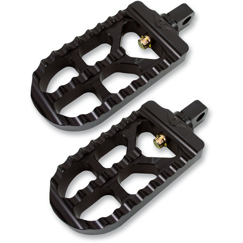 Joker Machine #08-56-5B - Adjustable Serrated Foot Pegs - Long - Black