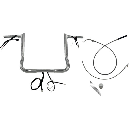FAT Baggers INC. #949014 - 1-1/4" EZ Install Pointed Top Handlebar - 14" - Chrome