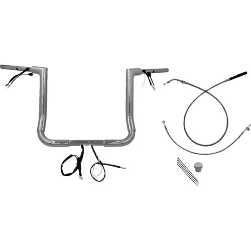 FAT Baggers INC. #649014 - 1-1/2" EZ Install Flat Top Handlebar - 14" - Chrome