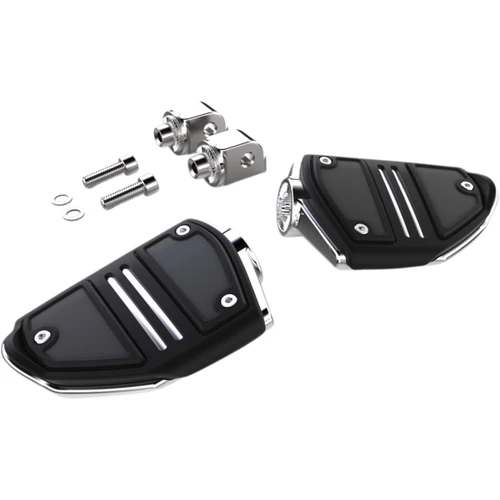 Ciro #61406 - Twin Rail Foot Pegs - With Mount - Chrome