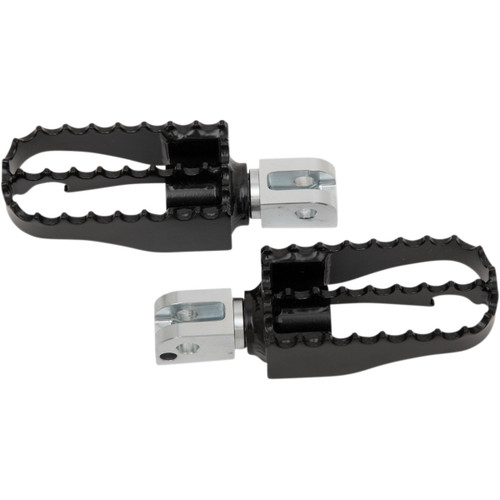 Burly Brand #B13-1008B - MX Foot Pegs - Passenger - Black/Chrome