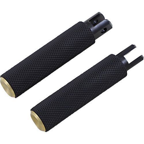 Arlen Ness #07-945 - Passenger Knurled Foot Pegs - Brass - FL/FX '18-'25