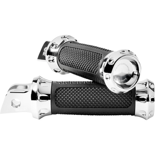 Performance Machine (PM) #0035-1243M-CH - Overdrive Foot Pegs - Driver - Chrome - FL/FX