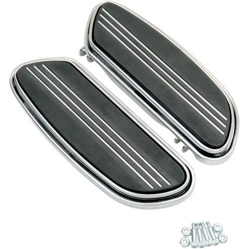 Drag Specialties - Sweeper Floorboards - Driver - Chrome - FL