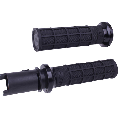 ODI #V31HTC-BB-B - Hart-Luck Signature V-Twin Lock-On™ Grips - CVO - Black/Black