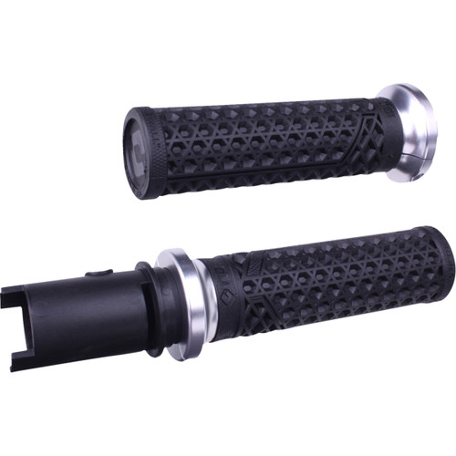 ODI #V31VHTCB-S - Vans Harley Davidson Grips - CVO TBW - Black/Silver