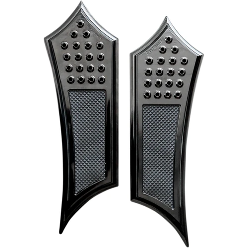 Accutronix #FBF01-DIB - Front Floorboards - Extended - Black - Drilled - Instigator - FL