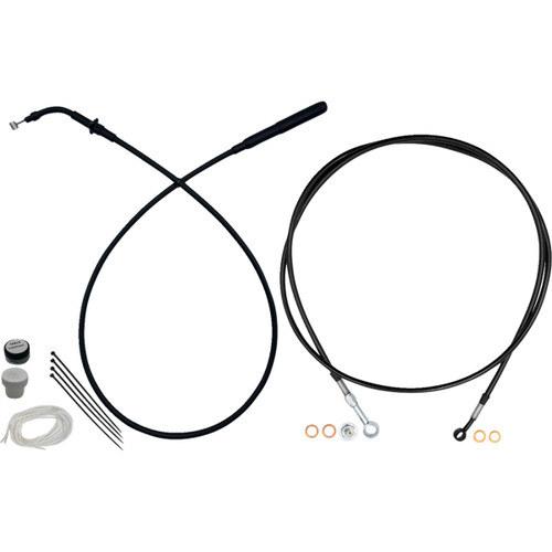 FAT Baggers INC. #249914-B - EZ Install Kit - 14" Handlebars - Upper Clutch - Full Length - Black
