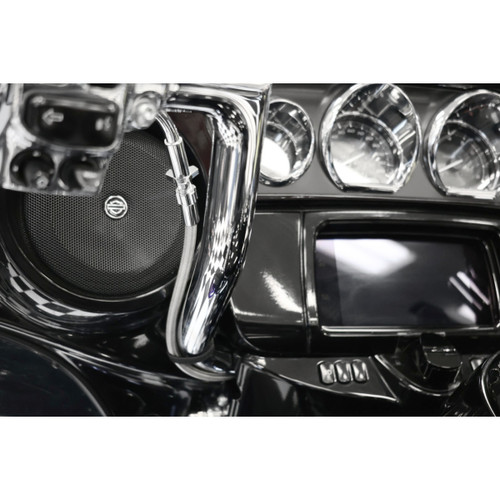 FAT Baggers INC. #119014-C - EZ Install Kit - 13"/14" Handlebars - Upper Clutch - Braided Stainless Steel/Chrome