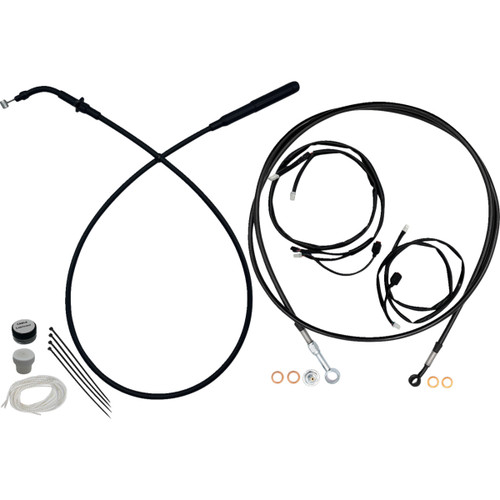 FAT Baggers INC. #249016-B - EZ Install Kit - 16" Handlebars - Upper Clutch - Full Length - Black