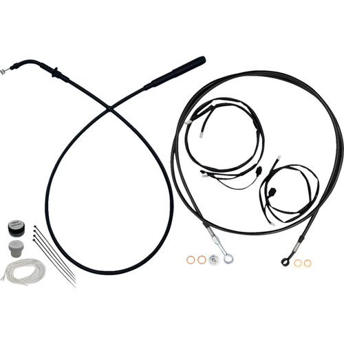 FAT Baggers INC. #249916-B - EZ Install Kit - 16" Handlebars - Upper Clutch - Full Length - Black