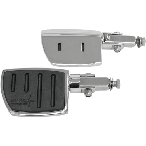 Rivco Products #PEGSW - Flatfoot Wide Pegs - Chrome