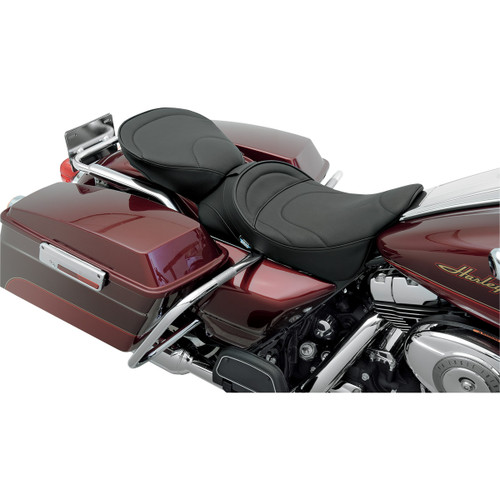 Drag Specialties Seats - Pillion Seat - Mild Stitched - Wide - FL '99-'22