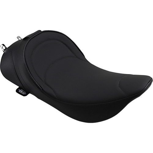 Drag Specialties Seats - Solo Seat - Mild Stitched - Driver Backrest Compatible - FLH '97-'07