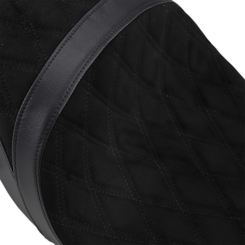 Drag Specialties Seats - Low Touring Seat - Vinyl - Diamond - Razorback Tanks - FL '08-'23