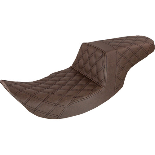 Saddlemen #897-06-175BR - Step-Up Seat - Full Lattice Stitch - Brown