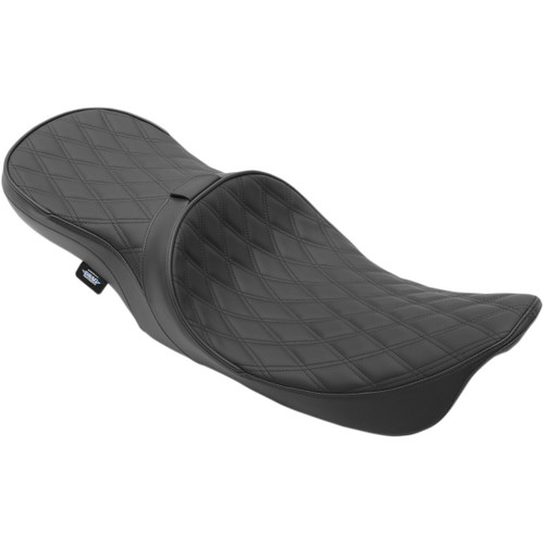 Drag Specialties Seats - Low Touring Seat - Solar Reflective - Diamond - with Backrest Receiver - FL '99-'07