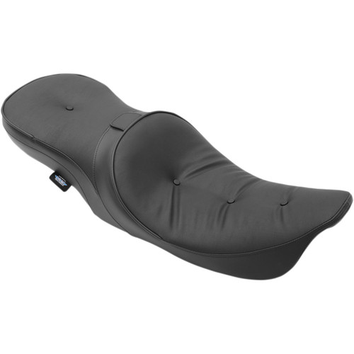 Drag Specialties Seats - Low Touring Seat - Vinyl - Pillow - with Backrest Receiver - FL '99-'07